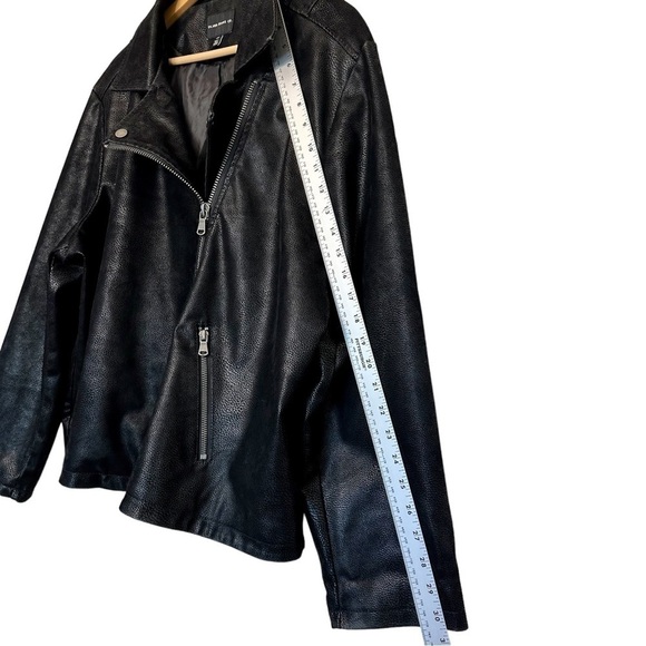 Silver Jeans Co Black Faux Moto Jacket Womens Size 2X - Picture 8 of 11